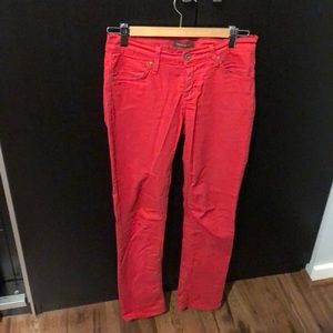 Low-Rise red jeans